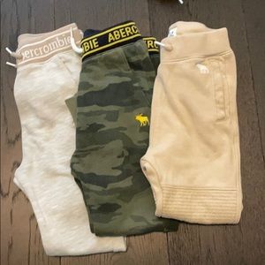 Abercrombie kids 3 pack joggers